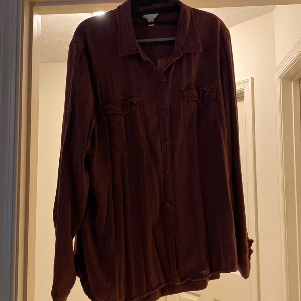 Button down mauve top